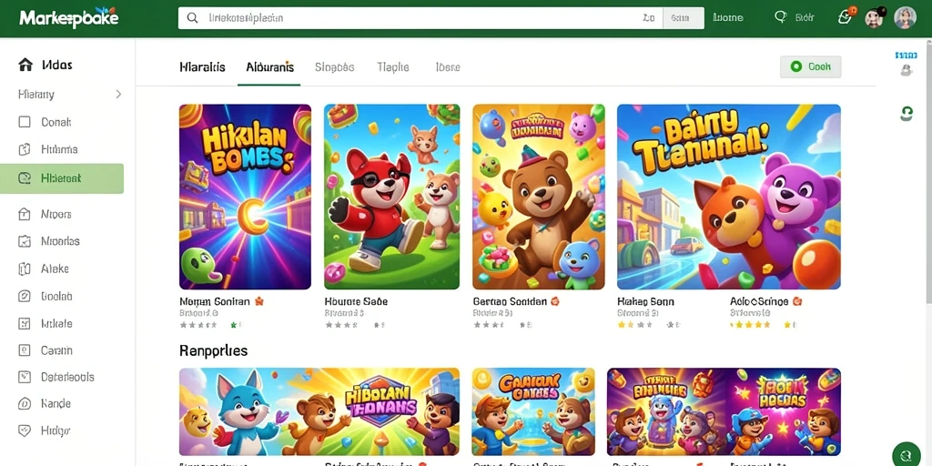 Screenshot menunjukkan antarmuka permainan yang menarik.